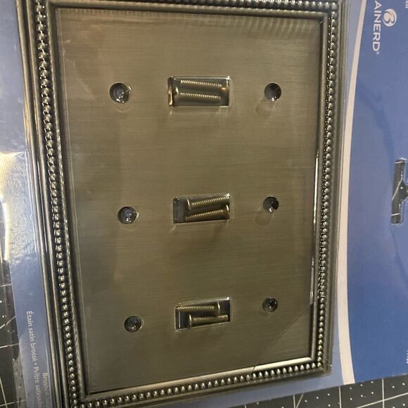 Brainerd Decorator Architectural Triple Toggle Wall Plate/Switch Plate/Cover - Picture 7 of 7